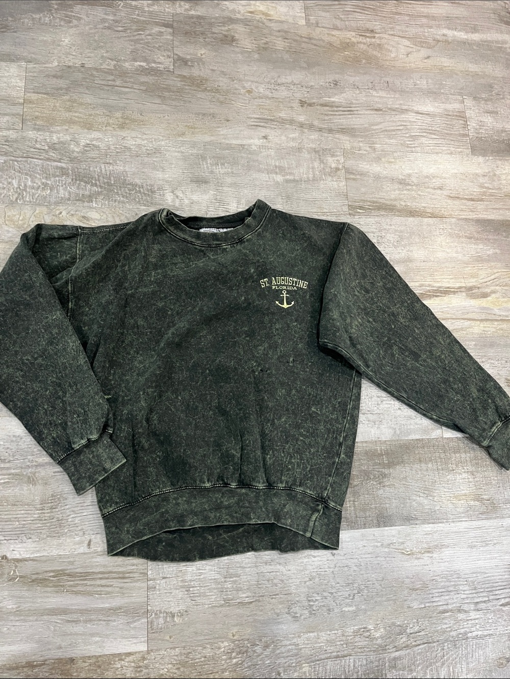 St. Augustine Crewneck Sweatshirt - Washed Black medium